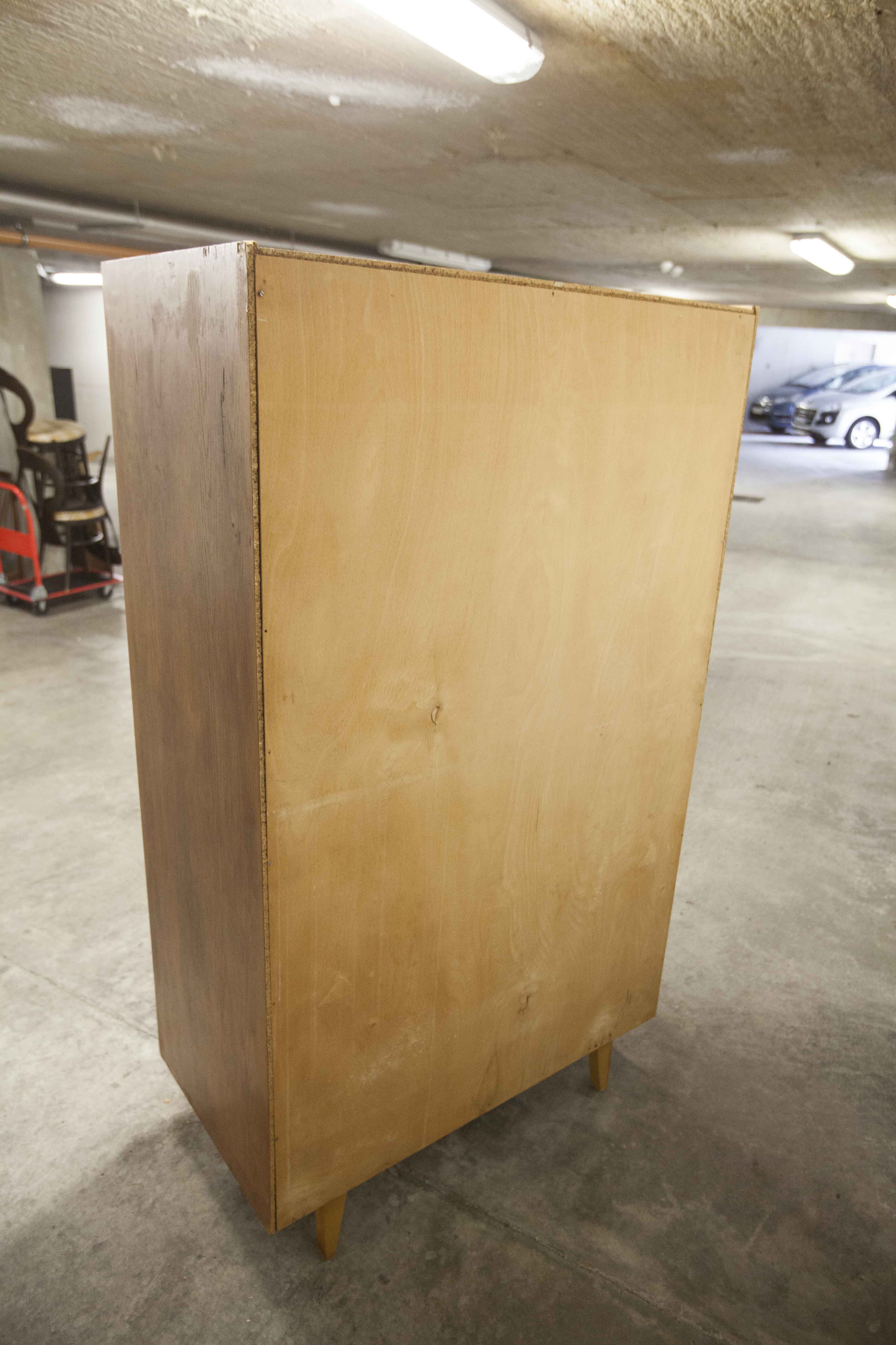 Lightweight Scandinavian wardrobe 1960 2 doors