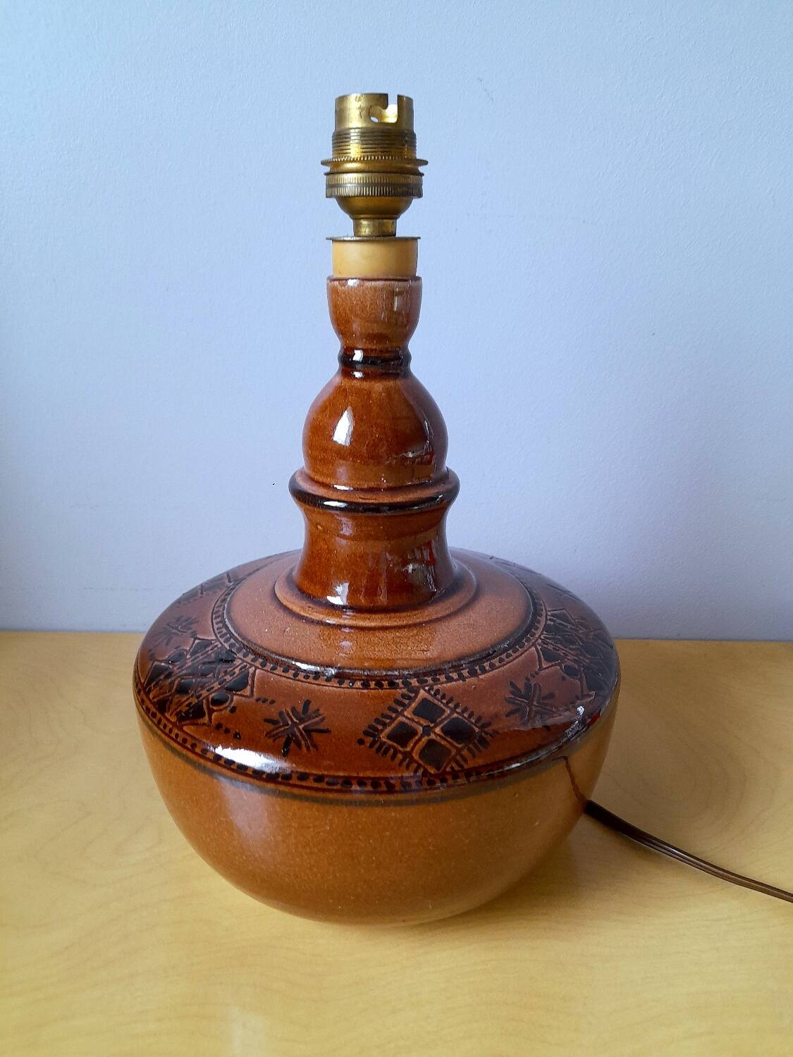 Ceramic lamp base 1960