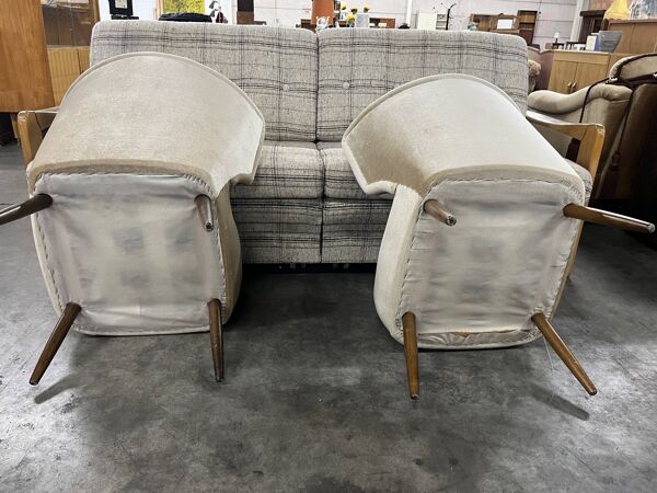 Ensemble de 2 fauteuils cocktail vintage / fauteuils / petits fauteuils