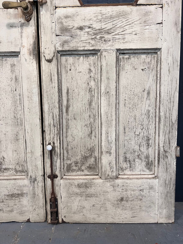 Porte vitrée Art Déco à double battant