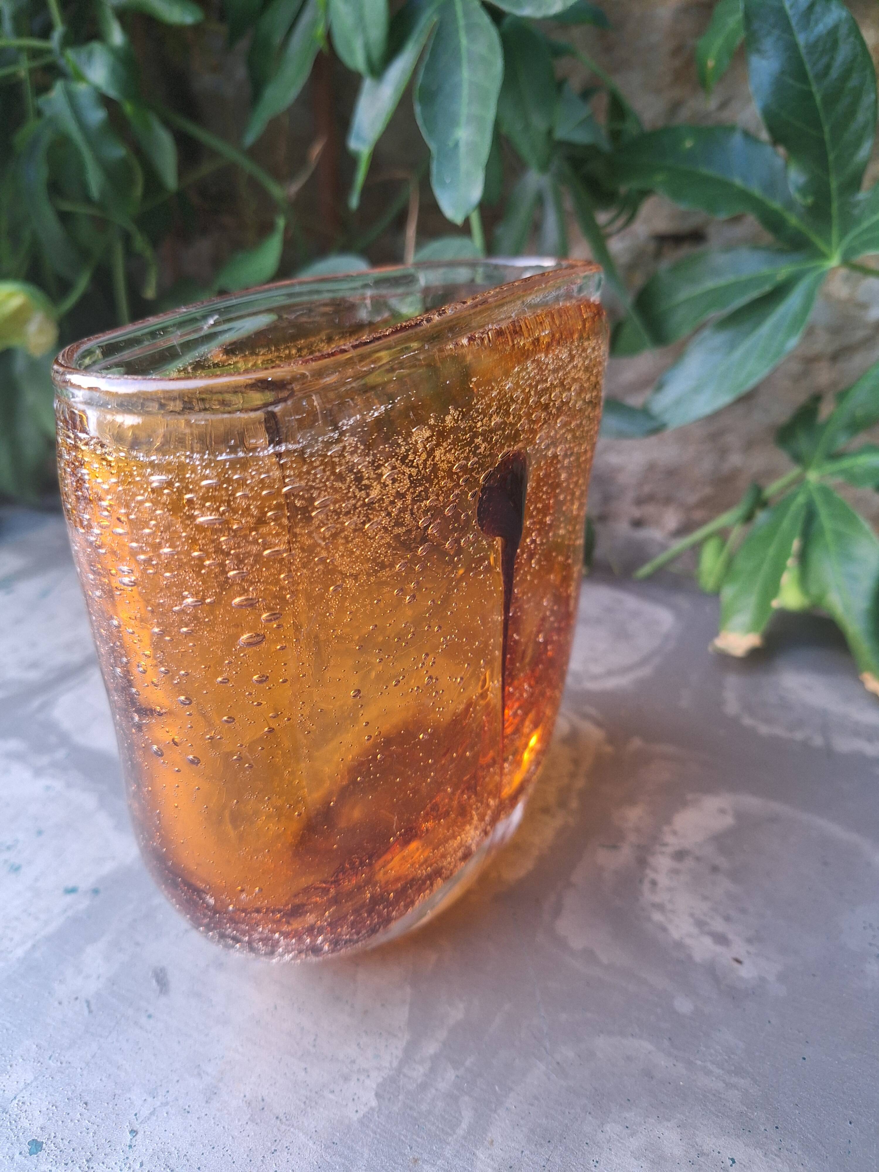 Bubble glass vase