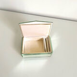 Art deco jewelry box mirror glass
