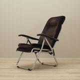 Fauteuil en velours marron, design danois, années 1970, production : Danemark