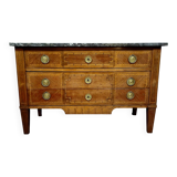Commode époque Louis XVI en marquéterie époque XVIIIeme