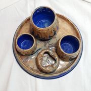G. Metenier set in enamelled stoneware
