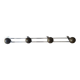 modernist coat rack in chrome and wood, 1970s design