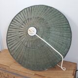 Braided green wicker suspension
