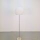 Vintage Opaline Glass Globe Floor Lamp from Hufnagel Leuchten, Germany, 1970s