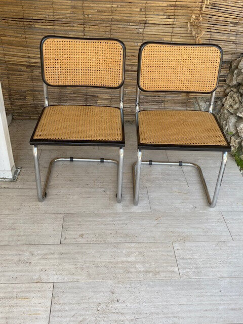 Cesca chairs by Marcel Breuer