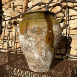 Ancient terracotta pottery jar