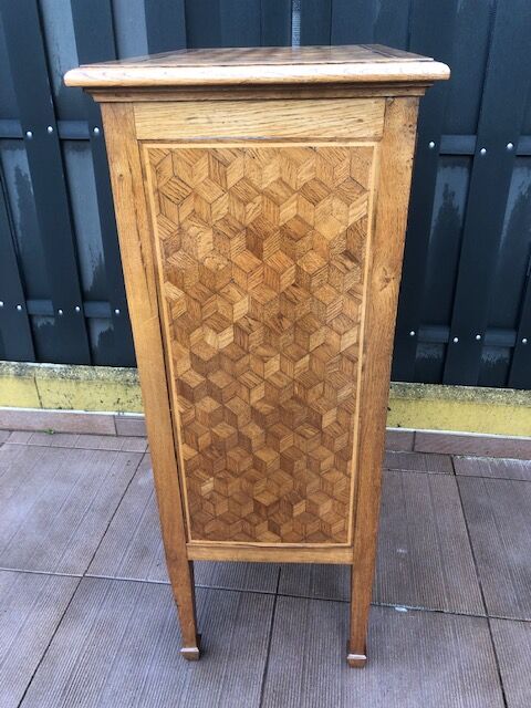 Commode art deco 1930 marqueterie damier