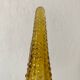 Italian carafe Empoli amber glass bubbles, 1970