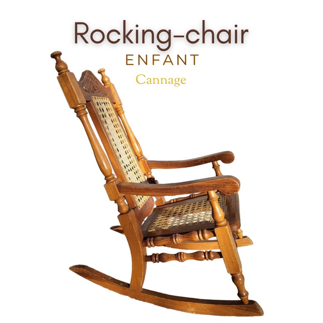 Children's rocking chair with cane