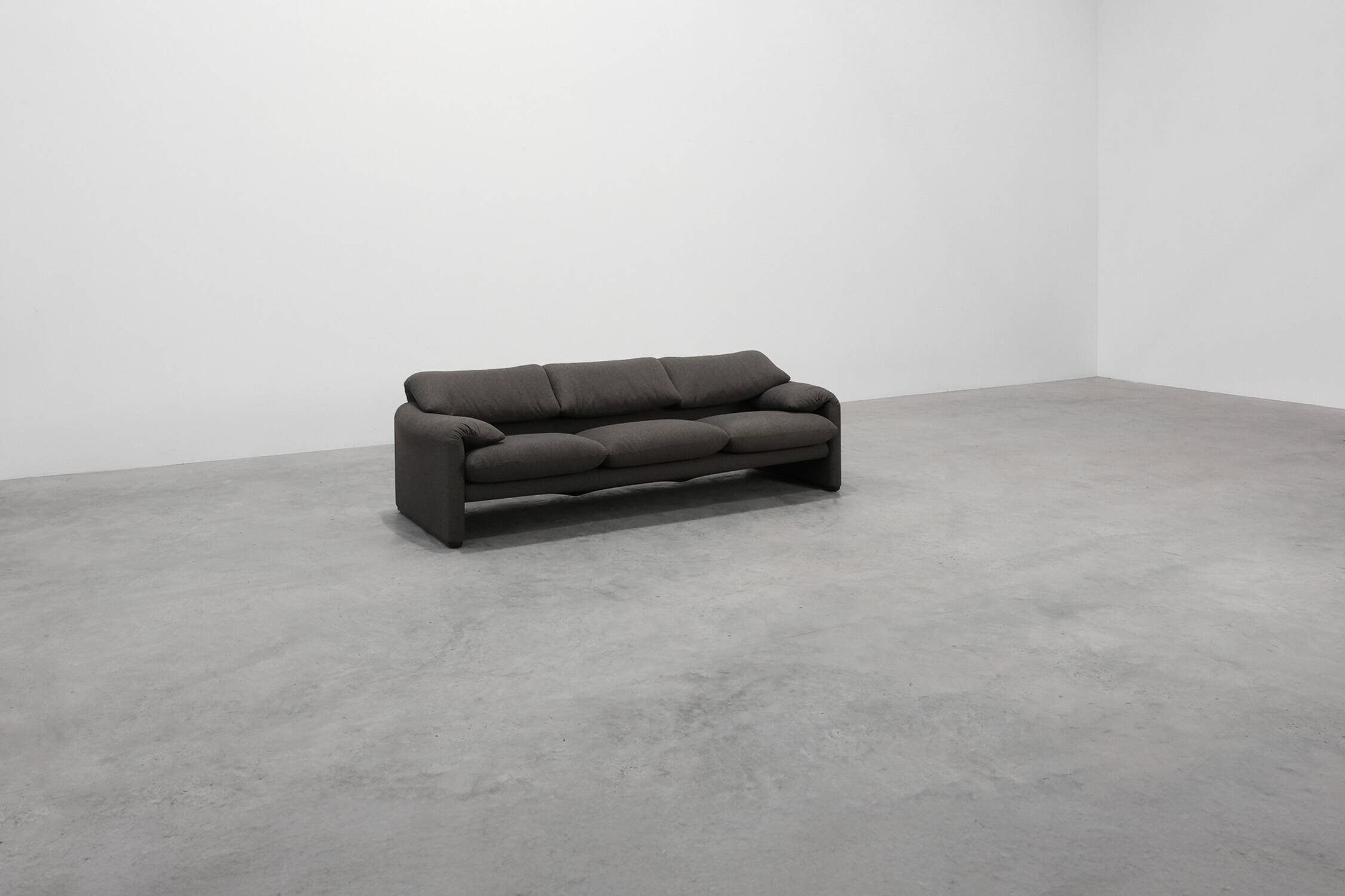 Cassina Three‑Seat Sofa by Vico Magistretti, Italy, 1990