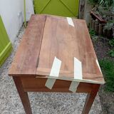 School desk, inclined, with locker