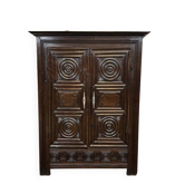 Louis XIII oak wardrobe dated 1722