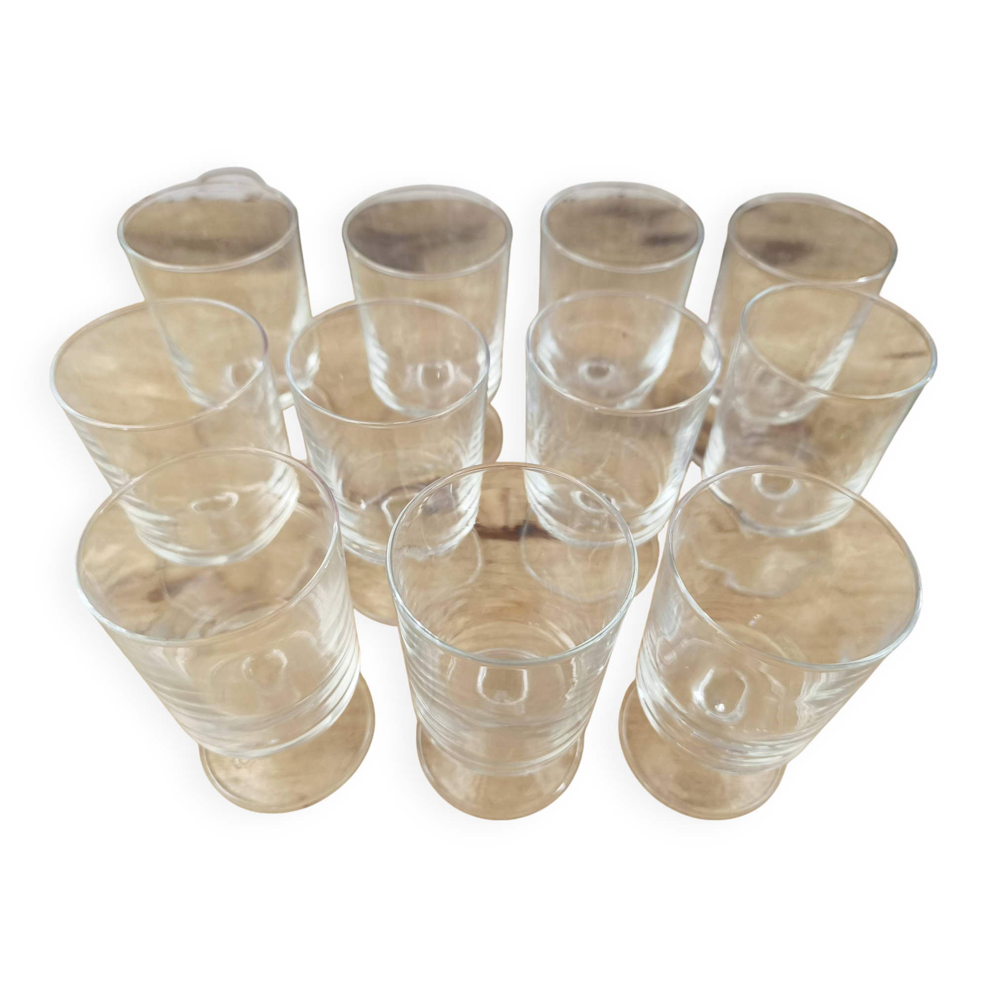 Set of 11 vintage Luminarc wine glasses, Sweden model, transparent, 10cl