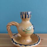 Soufflenheim Alsace pottery candle holder