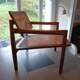 Roger Landault designer wooden cane armchair