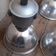 Lot de 4 suspensions industrielles XX°