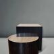 straw marquetry coffee table oak