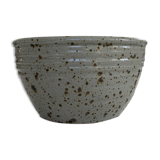 large sandstone salad bowl signed Tiffoche french vintage ceramic