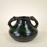 Spanish pottery vase with two handles