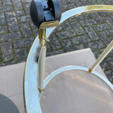 1960s glass and brass bar cart