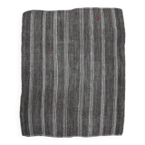 Contemporary Black & Gray Vintage Kilim Rug, 202x244Cm