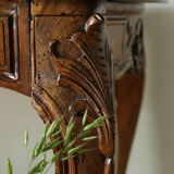 Louis XV style console living room table in walnut