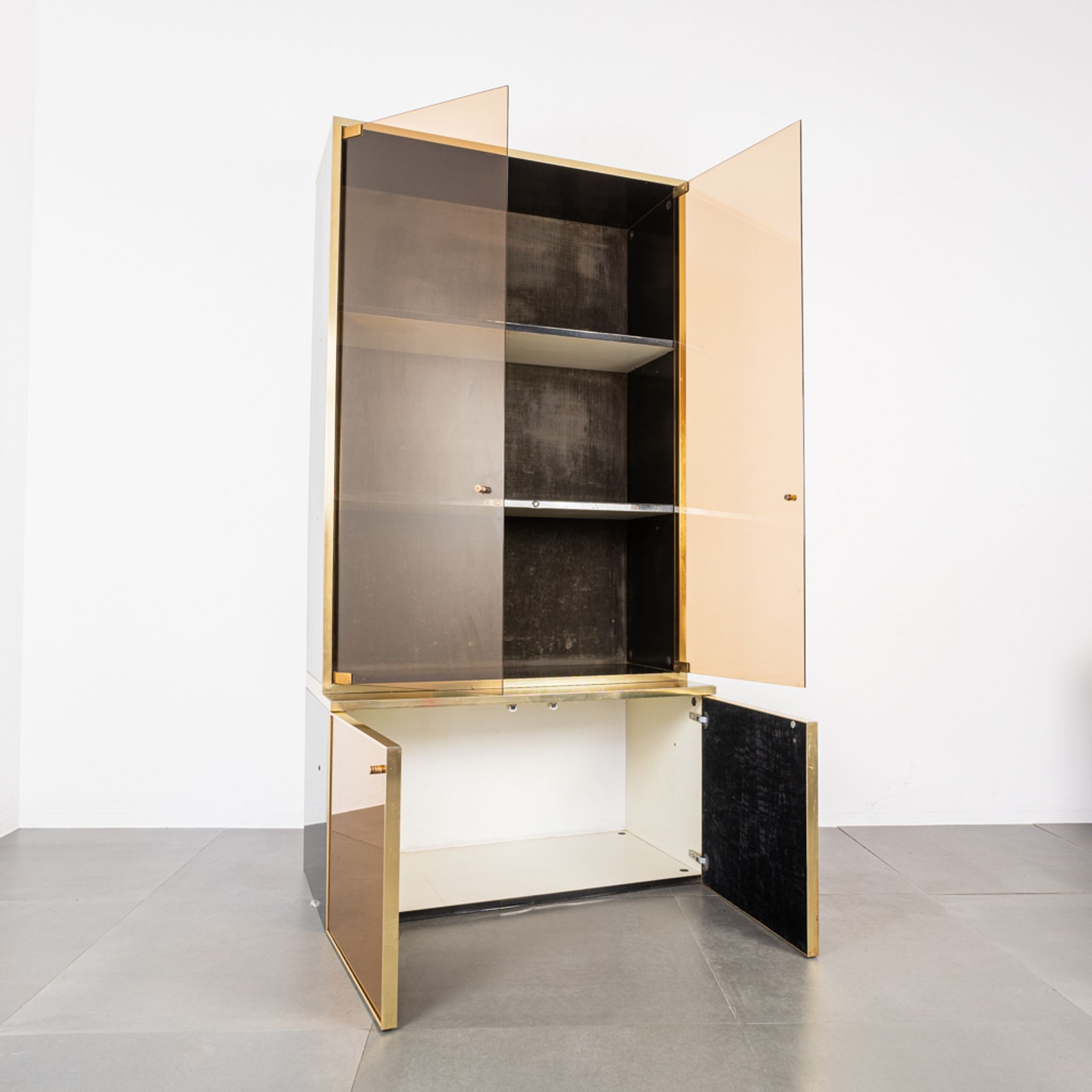 Wooden cabinet cabinet showcase 80s