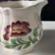 Sarreguemines earthenware milk jug, Cernay decoration, vintage — painted flowers