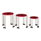 Italian set of 3 'fish design' tables from the triple play series, gaetano