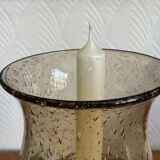 Bubbled glass candle holder 1970