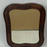 Hand carved wavy curvy vanity mirror, ca 1900
