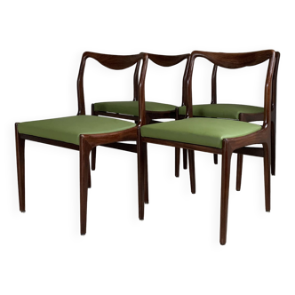 Scandinavian green faux leather chairs