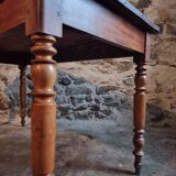 Antique dining table in French cherry wood 1900–1920 – Provincial farmhouse table