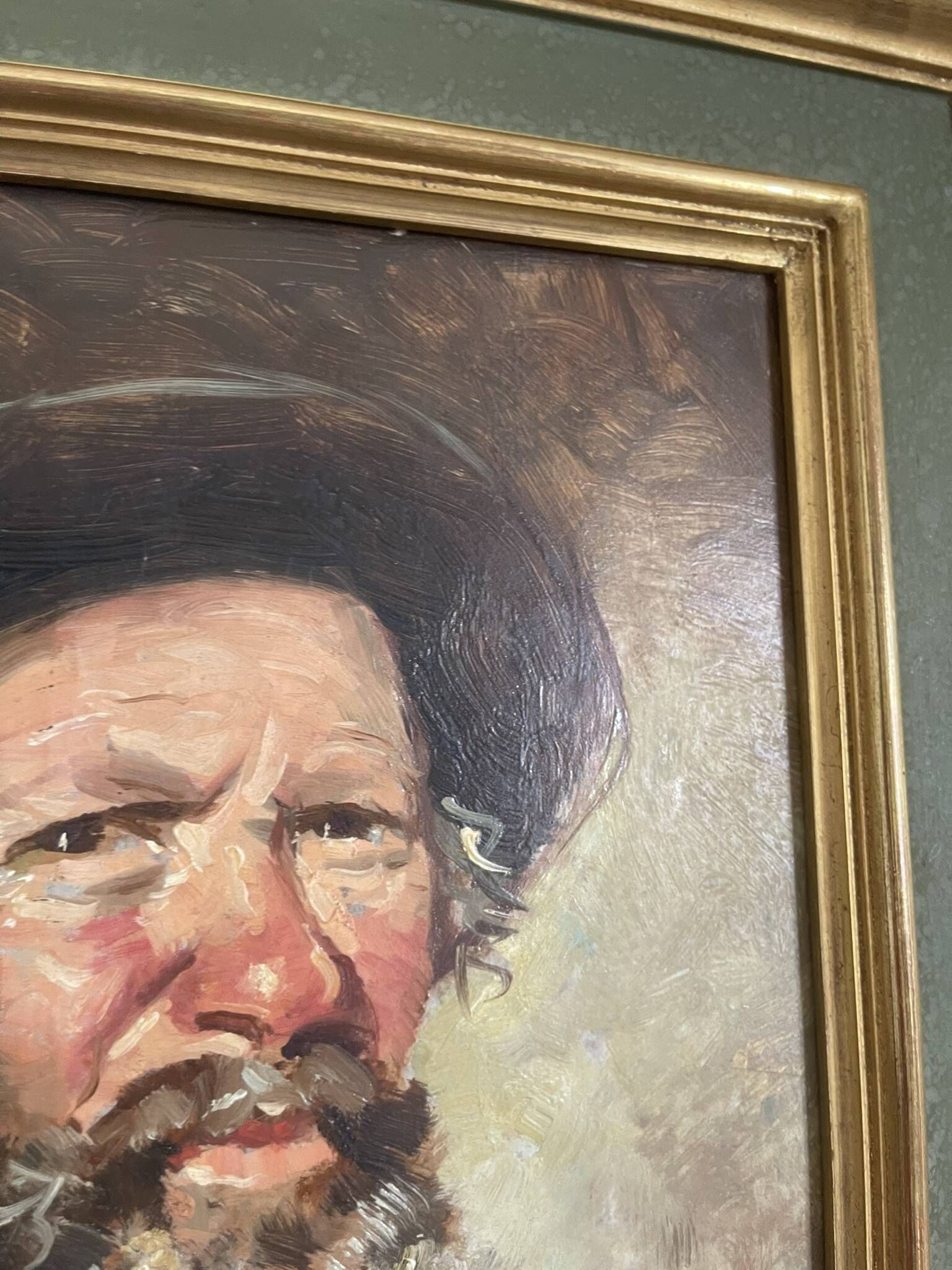 Old Oil Painting Portrait of an Old Man Signed CARDELLA