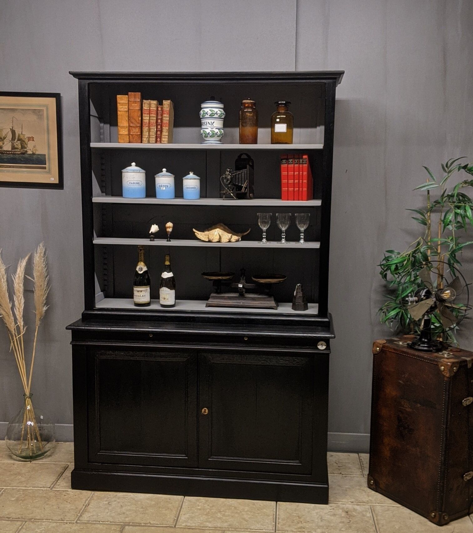 Magasin pharmacy pharmacy patinated black oak