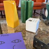 Studio Opi, White space age mod. Ikebana A ceramic vase / ashtray, Gabbiane