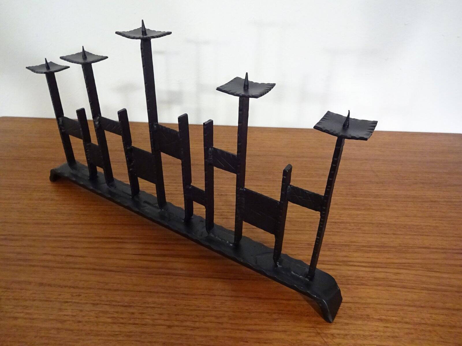 Brutalist Iron Candleholder, 1960s