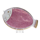 Grand vide-poche / assiette décorative en céramique en forme de poisson rose par Rometti, Italie