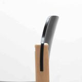 Curved wooden chair from the 1970s, Germany, black and beech.