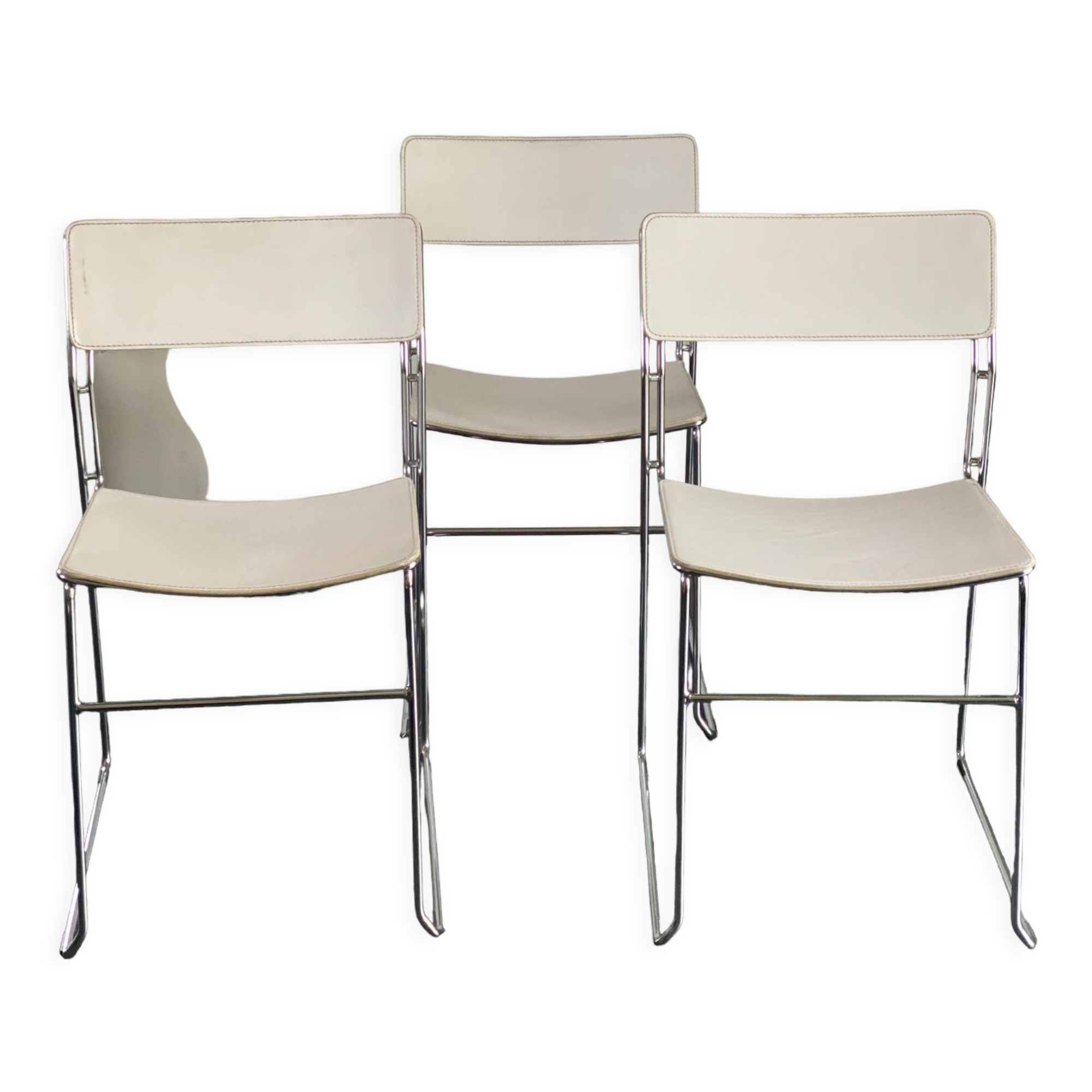 Trio of sultana dining chairs by Drom Arden 70’s
