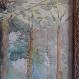 Ancient painting, watercolor "autumn sonata"