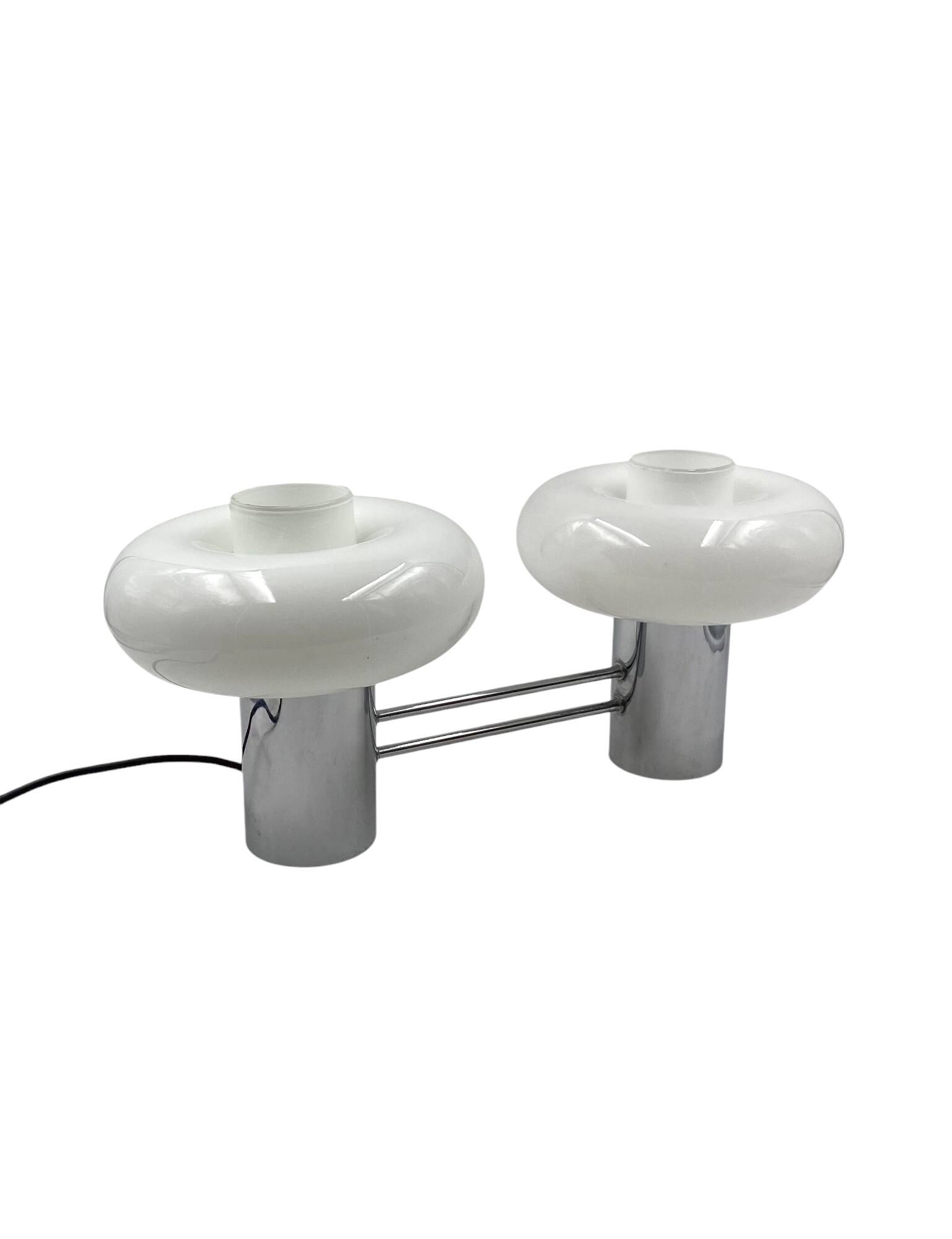 Mid-century two lights table lamp, Italy ca. 1970s