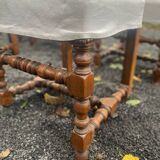 6 chaises Louis XIII en noyer