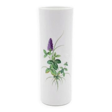 Cylindrical vase with wildflower decoration by Meissen, 1970s