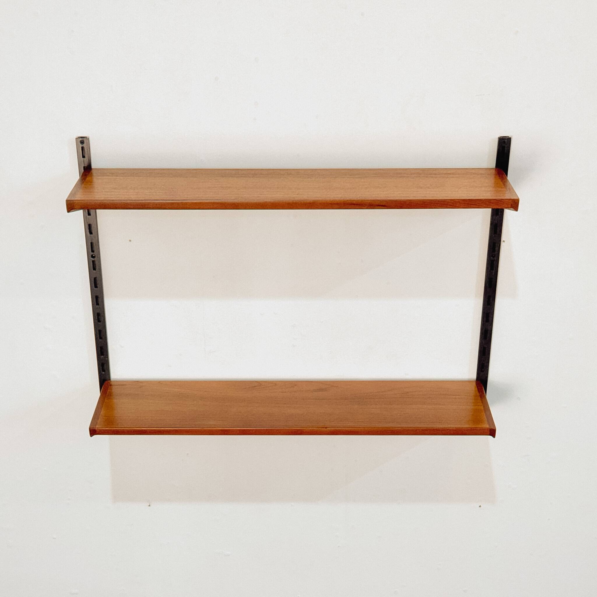 Kai Kristiansen Teak Wall Shelves, FM Møbler, Denmark 1960s