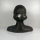 Female bust in neoclassical style in plaster by M. Mongey, 20th century.